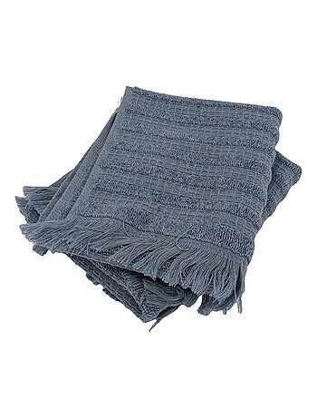 Serviette invité coton collection DENIM A rayures