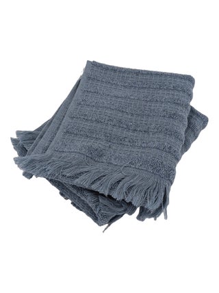 Serviette invité coton collection DENIM A rayures