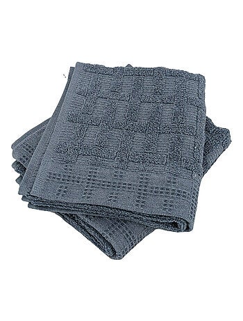 Serviette invité coton collection DENIM Quadrillé