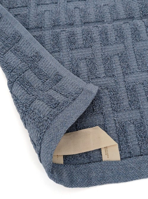 Serviette invité coton collection DENIM Quadrillé - Kiabi