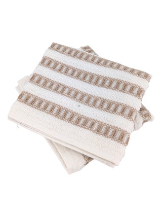 Serviette invité coton  SANTORINI A rayures