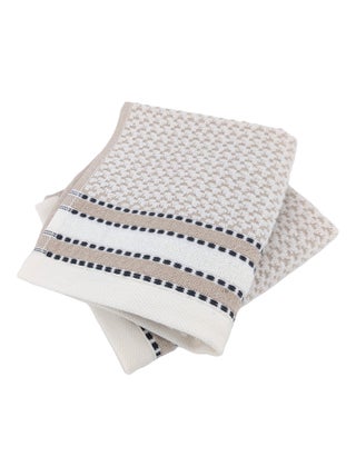 Serviette invité coton  SANTORINI Liteau