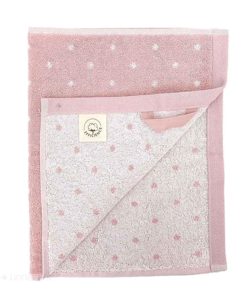 Serviette invité  EFFICIENCE DOTS Rose parme - Kiabi