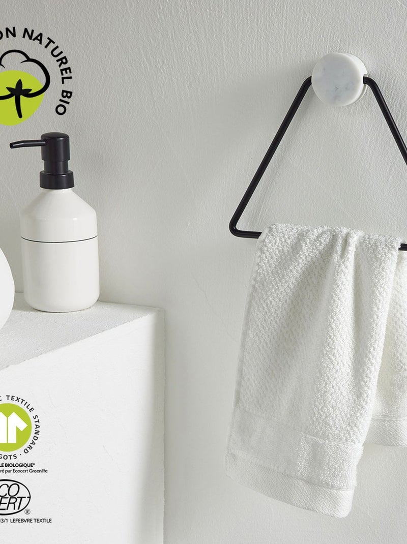 Serviette invité en coton BIO Blanc - Kiabi
