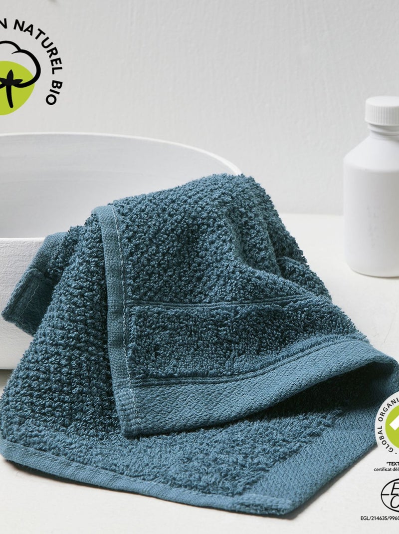 Serviette invité en coton BIO Bleu - Kiabi