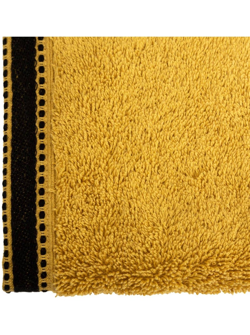 Serviette invité en coton JOIA Moutarde - Kiabi