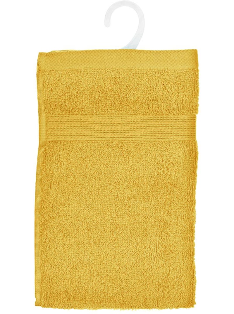 Serviette invité en coton PRAIA Jaune - Kiabi