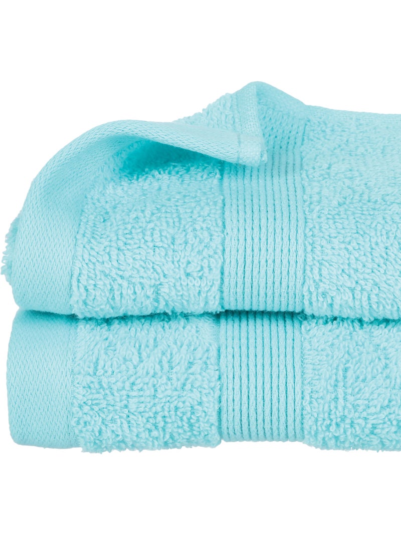 Serviette invité en coton PRAIA Turquoise - Kiabi