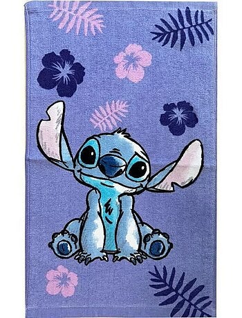 Serviette invité enfant - 30x50 cm 100% coton, violet - lilo & stitch disney