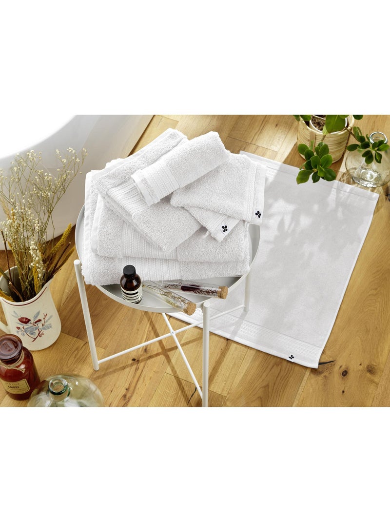 Serviette invité éponge - 100% coton 600 grammes -Garance Blanc - Kiabi