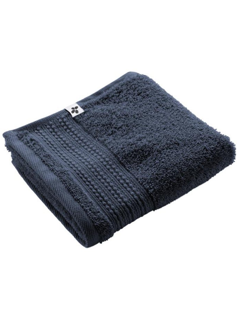 Serviette invité éponge - 100% coton 600 grammes -Garance Bleu foncé - Kiabi