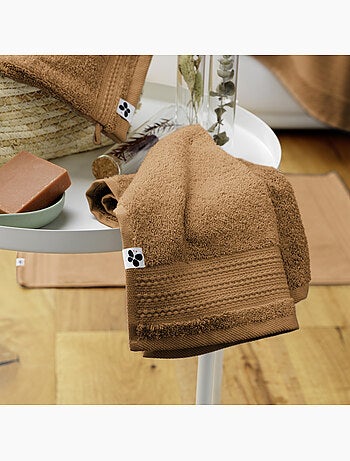 Serviette invité éponge - 100% coton 600 grammes -garance