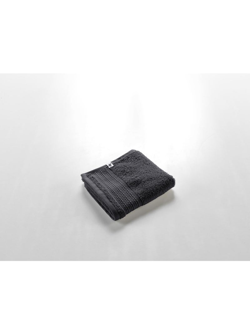 Serviette invité éponge - 100% coton 600 grammes -Garance gris anthracite - Kiabi