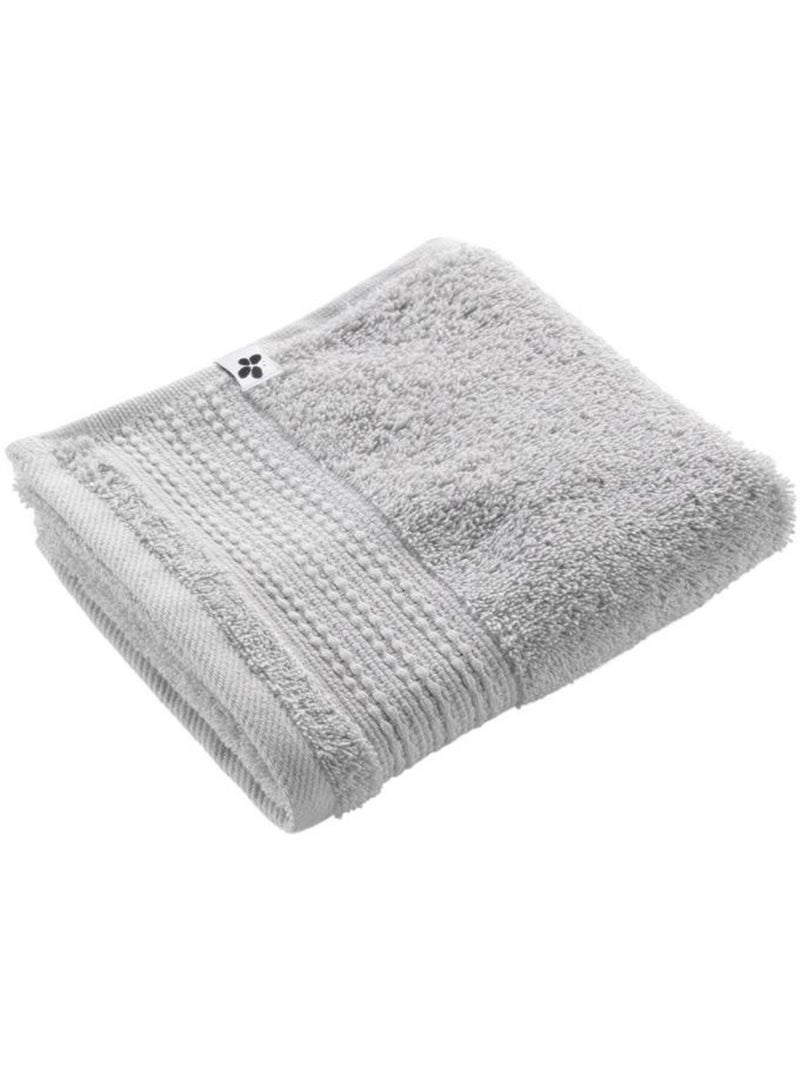 Serviette invité éponge - 100% coton 600 grammes -garance Gris nuage - Kiabi