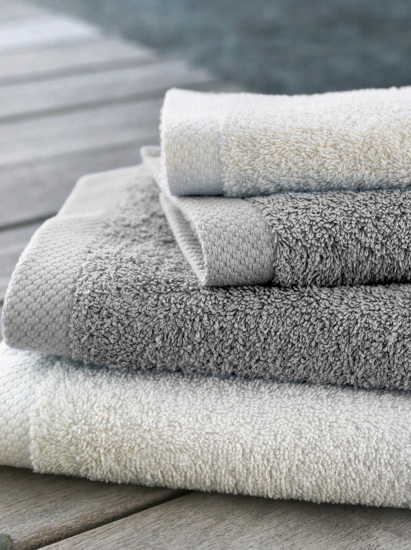 Serviette invité PURE 550 g/m2 Argent - Kiabi