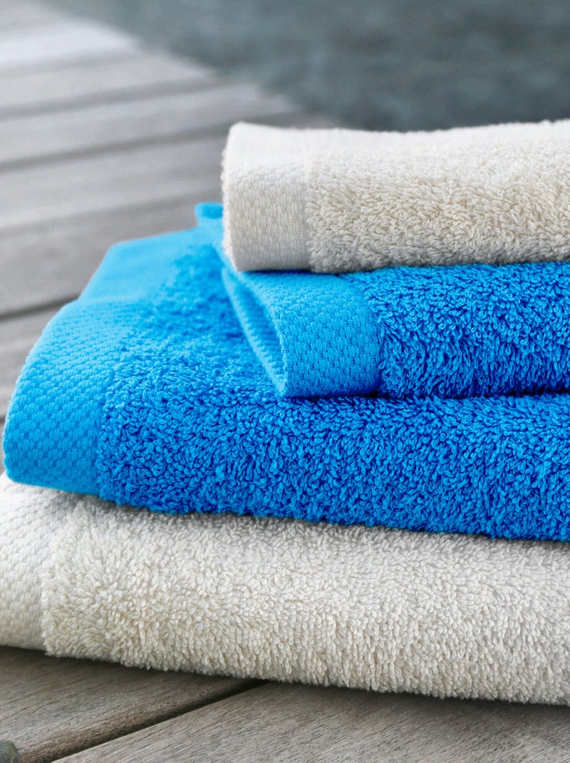 Serviette invité PURE 550 g/m2 Bleu turquoise - Kiabi