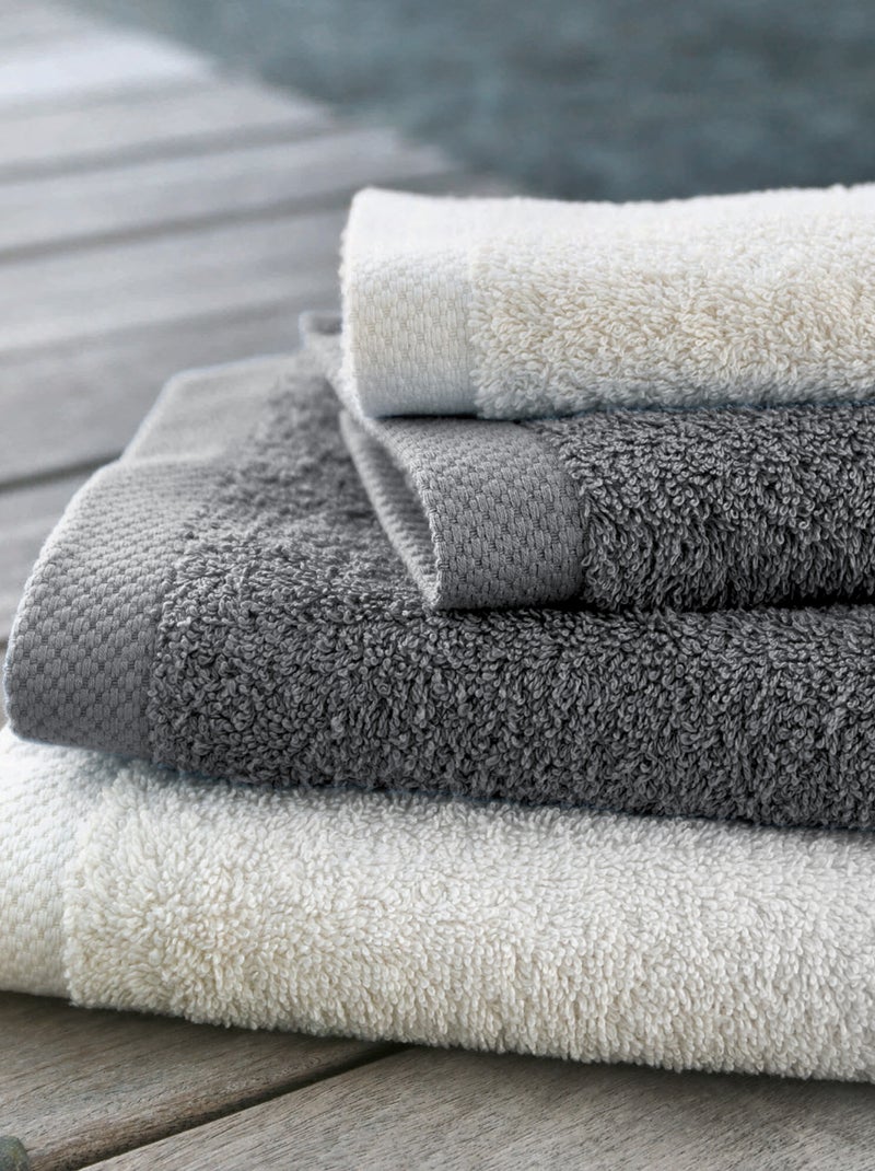 Serviette invité PURE 550 g/m2 gris anthracite - Kiabi