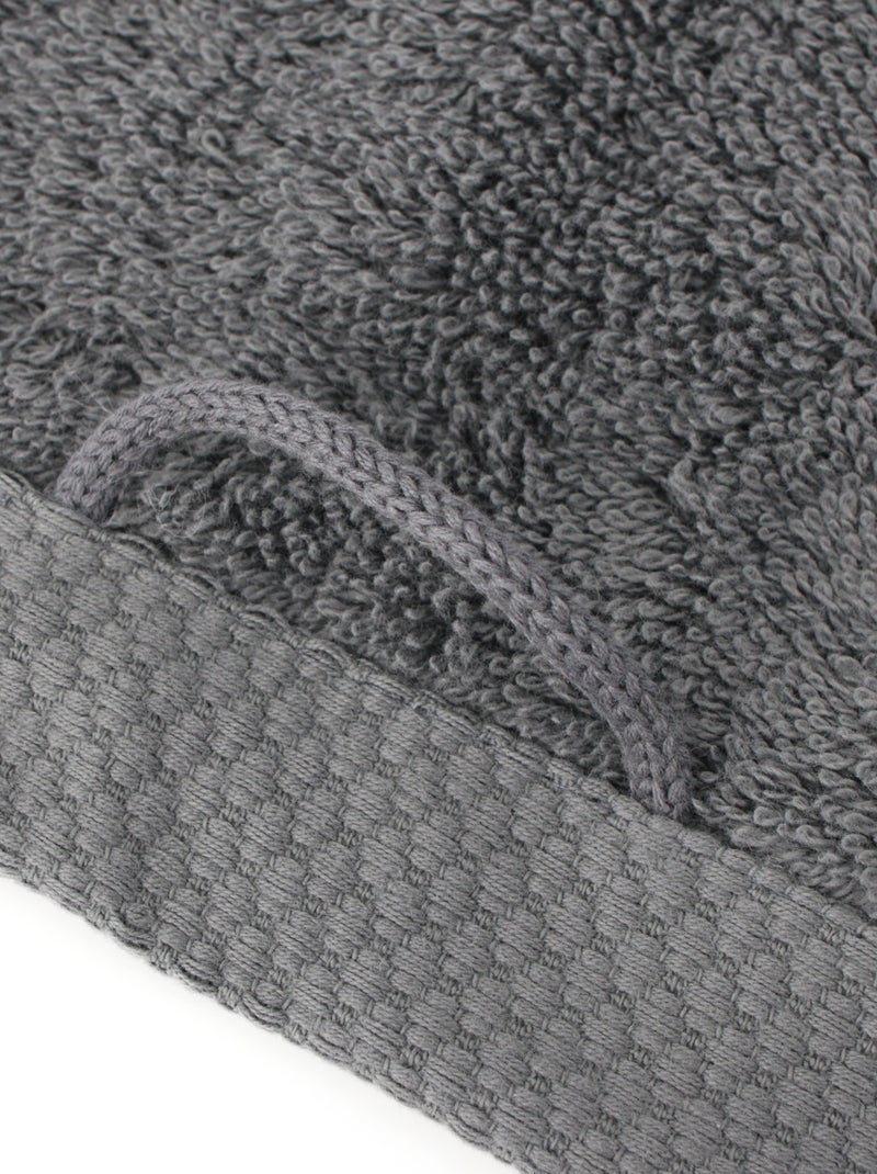 Serviette invité PURE 550 g/m2 gris anthracite - Kiabi