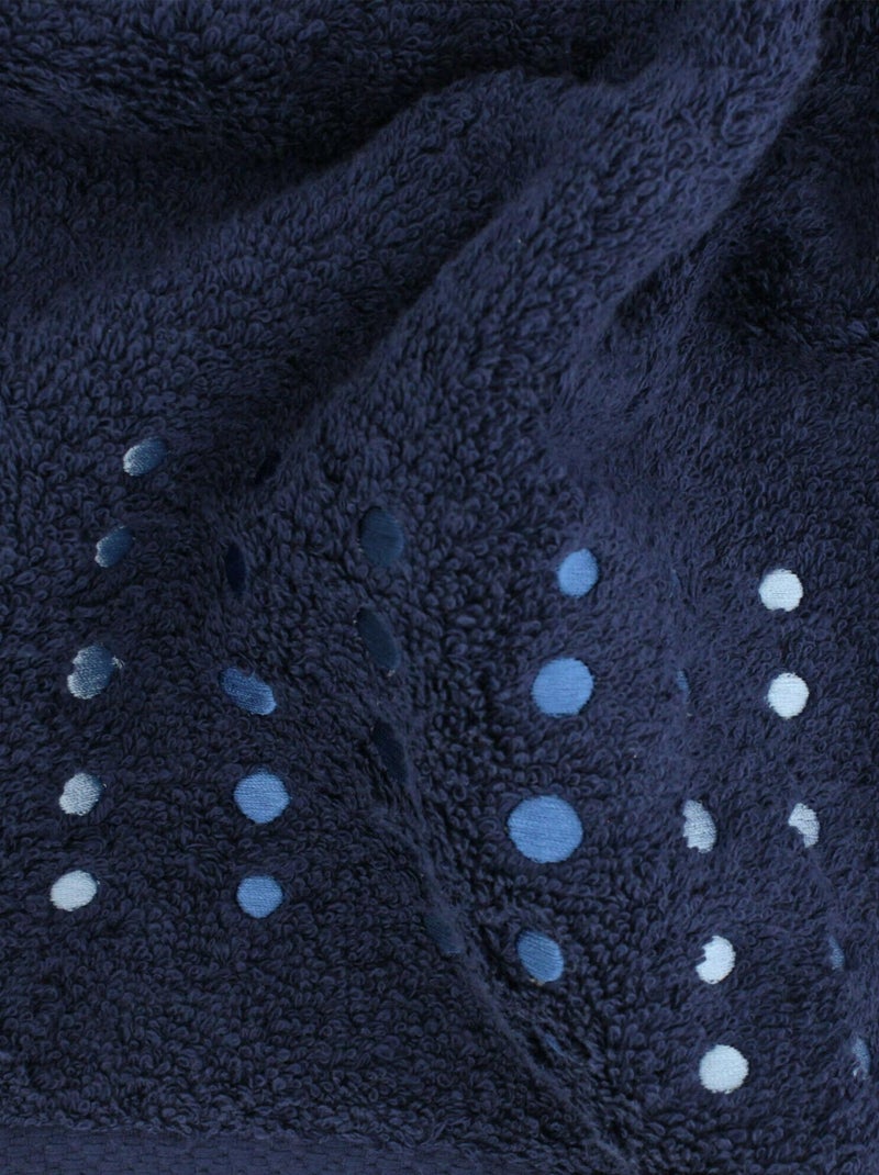 Serviette invité PURE POINTS Bleu marine - Kiabi