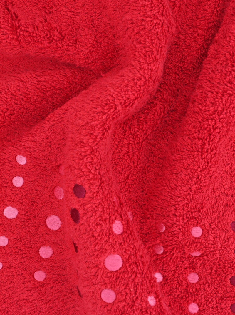 Serviette invité PURE POINTS Rouge - Kiabi