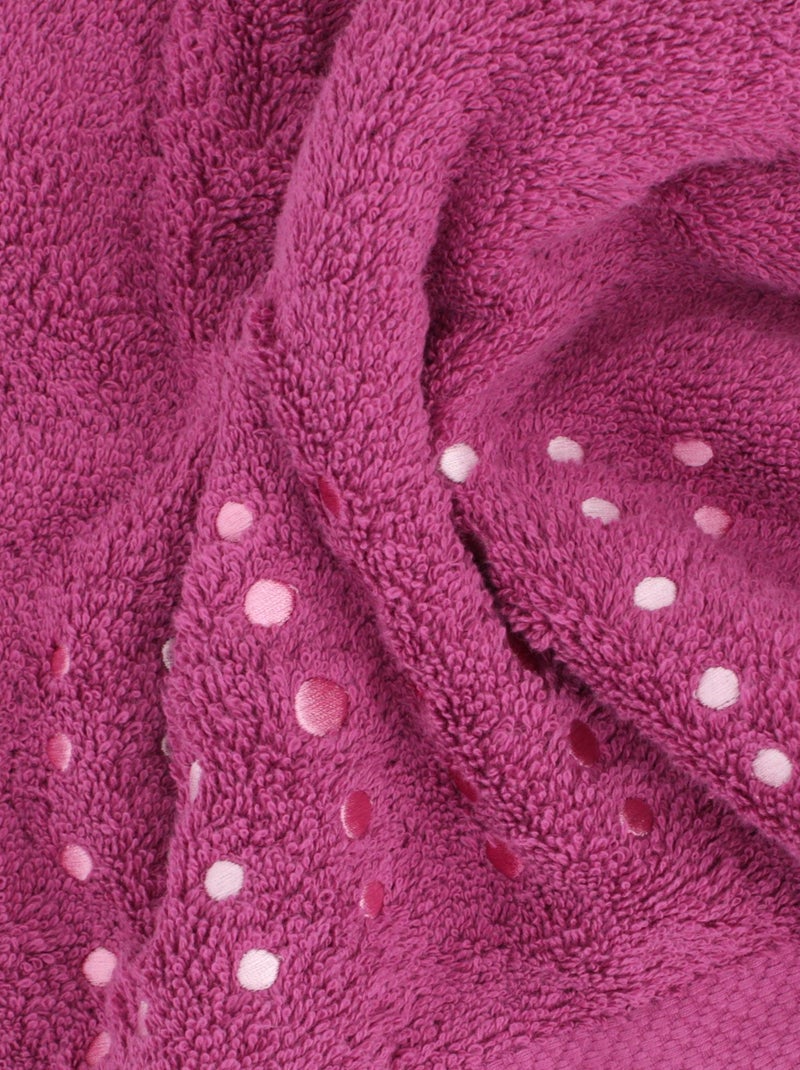 Serviette invité PURE POINTS Violet prune - Kiabi