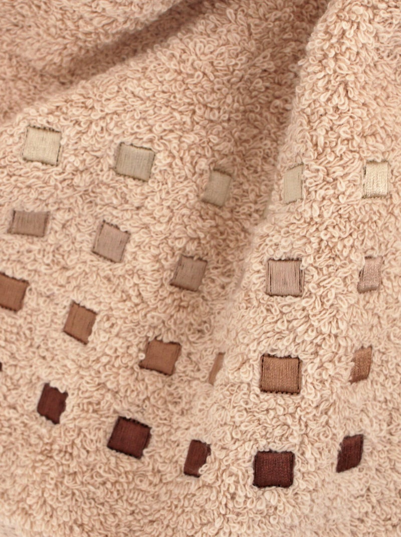 Serviette invité PURE SQUARES Beige - Kiabi