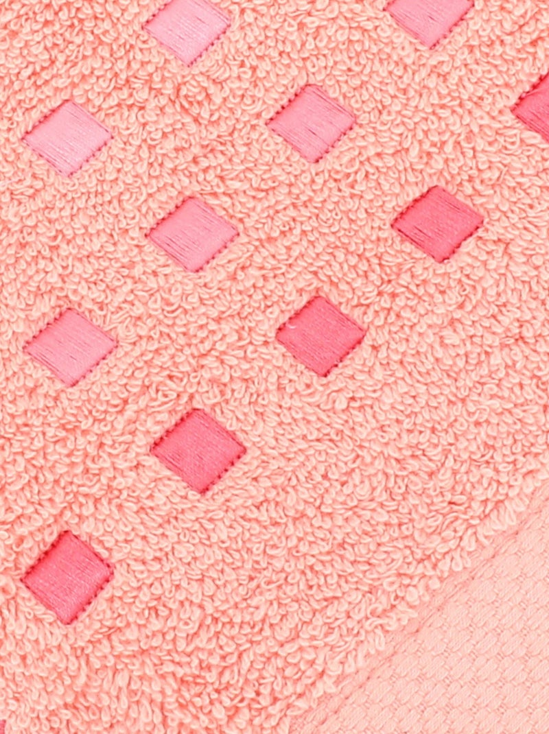 Serviette invité PURE SQUARES Saumon - Kiabi