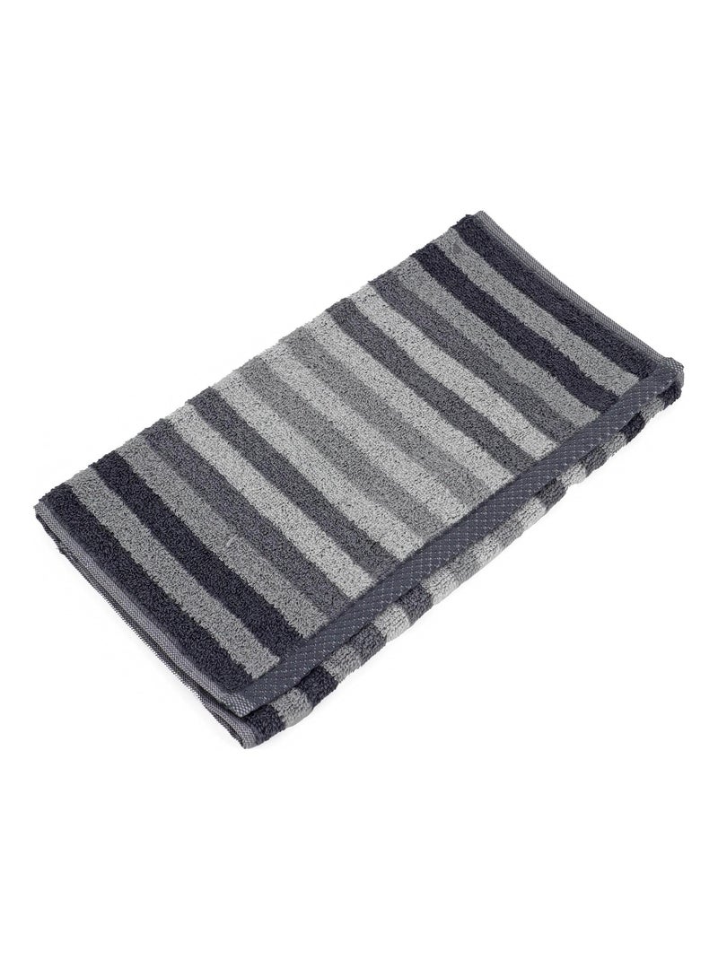 Serviette invité PURE STRIPES gris anthracite - Kiabi