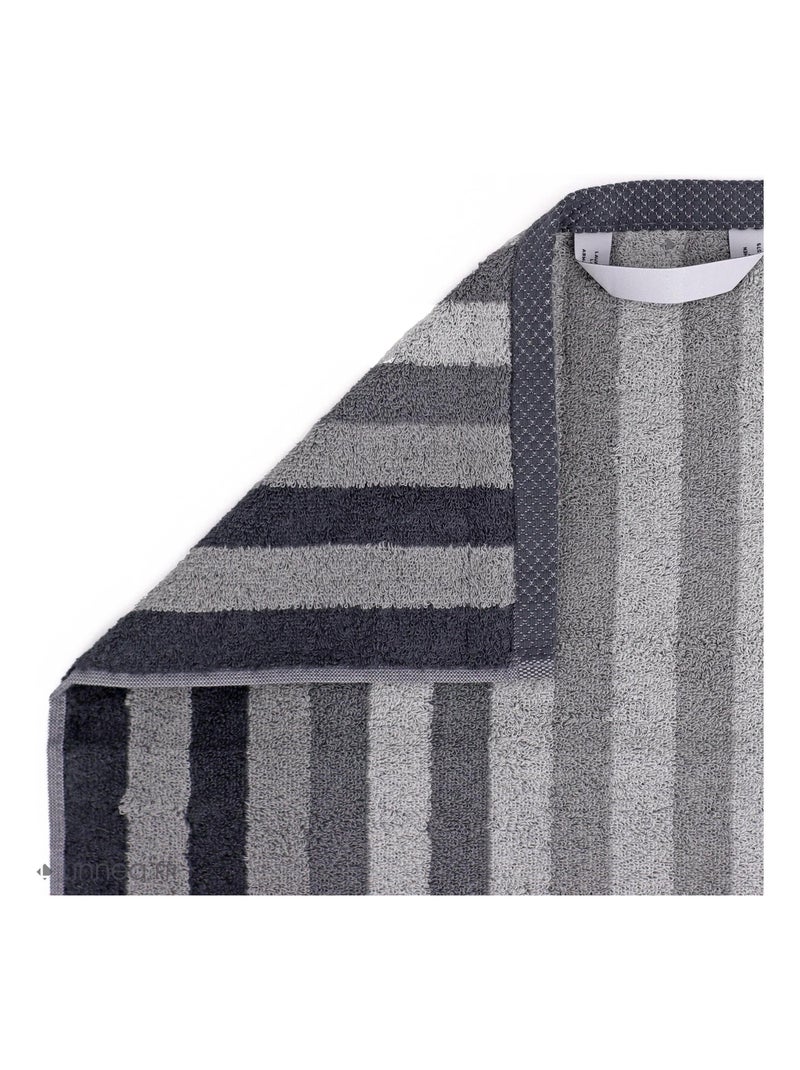 Serviette invité PURE STRIPES gris anthracite - Kiabi