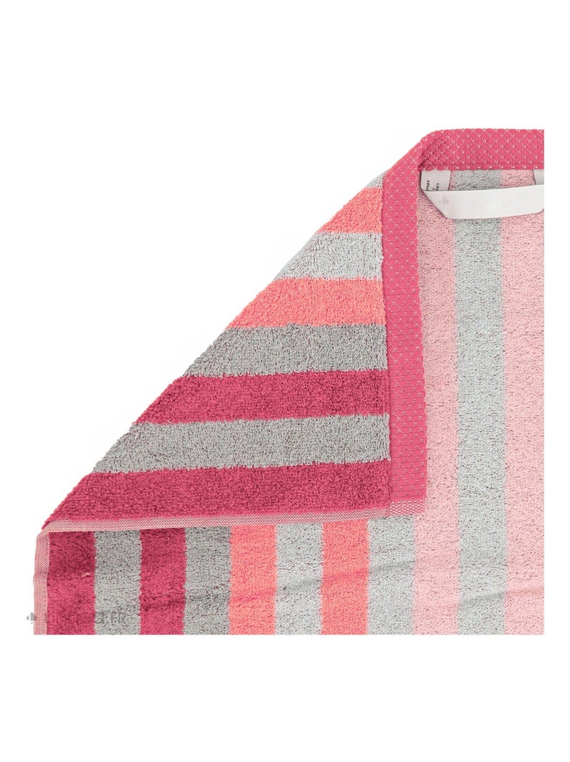 Serviette invité PURE STRIPES Rose pâle - Kiabi