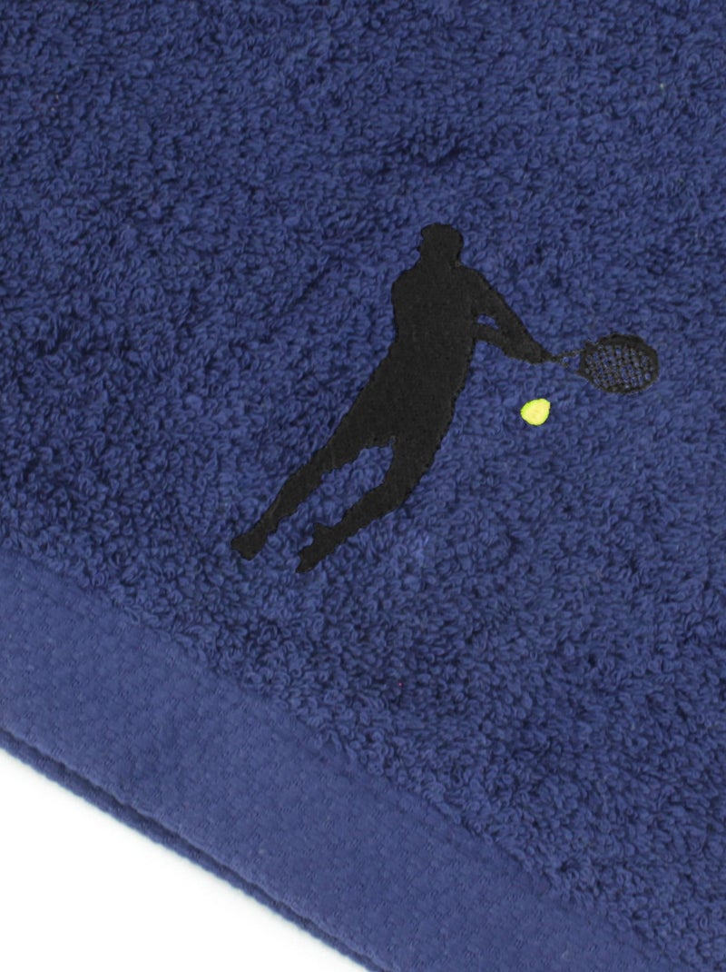 Serviette invite PURE TENNIS Bleu marine - Kiabi