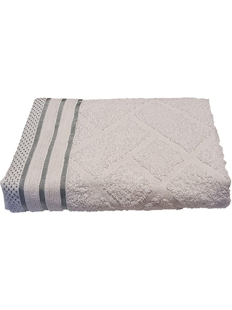 Serviette JACQUARD Blanc - Kiabi