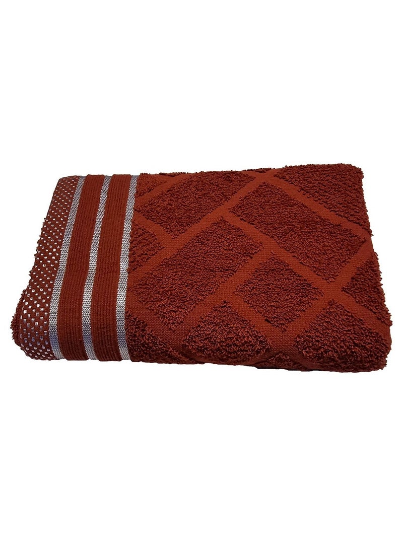 Serviette JACQUARD Rouge - Kiabi
