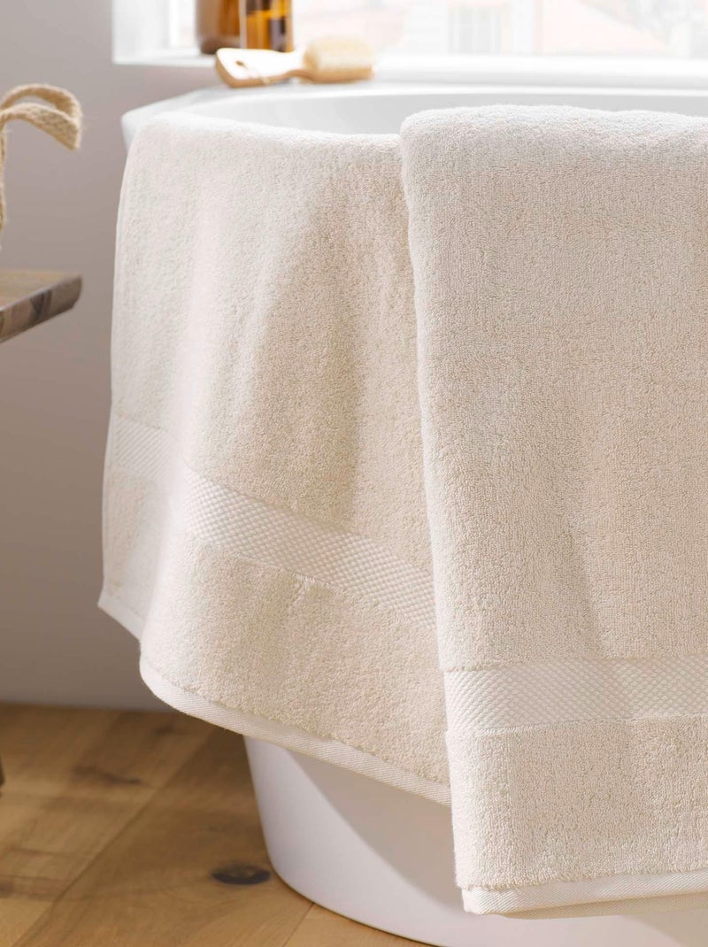 Serviette ou drap de bain Elegante Gris perle - Kiabi
