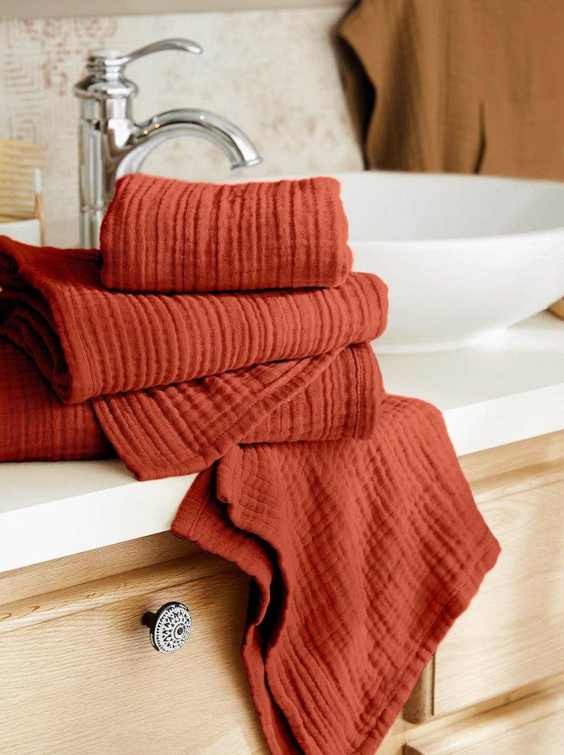 Serviette ou drap de bain en gaze de coton Gaia Beige - Kiabi