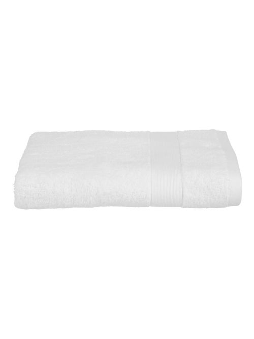 Serviette ou drap de douche 70 x 130 cm Couleur moderne blanc - Kiabi