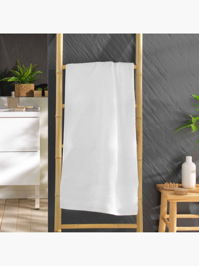 Serviette ou drap de douche 70 x 130 cm Tendresse blanc Blanc - Kiabi