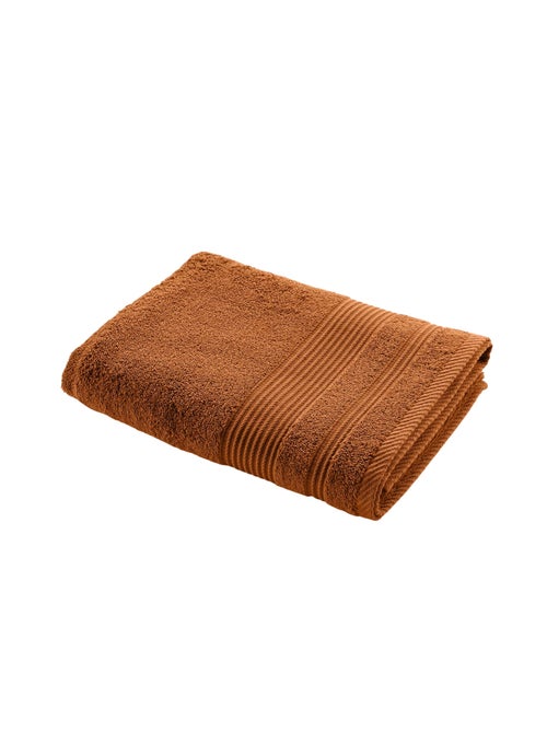 Serviette ou drap de douche 70 x 130 cm Tendresse caramel - Kiabi