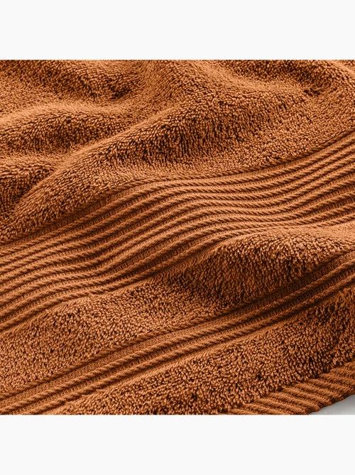 Serviette ou drap de douche 70 x 130 cm Tendresse caramel - Kiabi