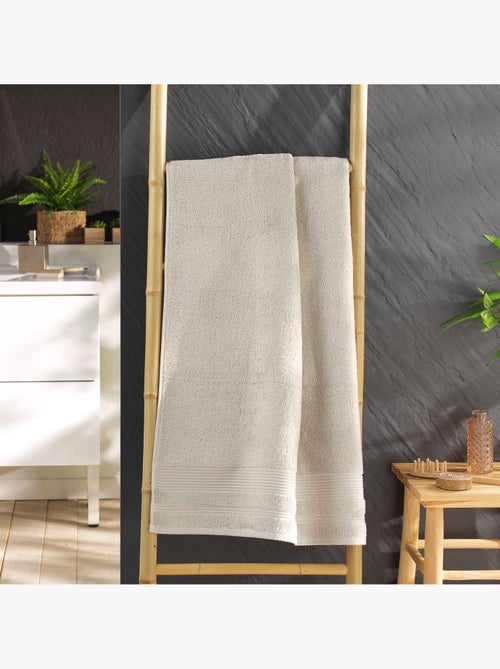 Serviette ou drap de douche 70 x 130 cm Tendresse lin - Kiabi