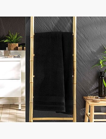 Serviette ou drap de douche 70 x 130 cm Tendresse noir