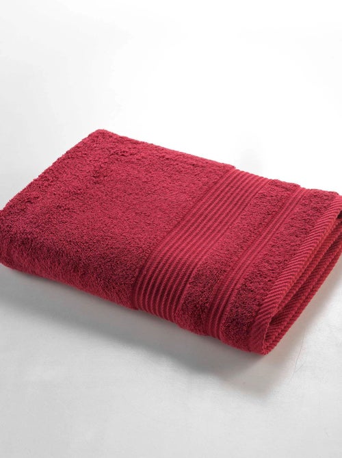 Serviette ou drap de douche 70 x 130 cm Tendresse rouge - Kiabi
