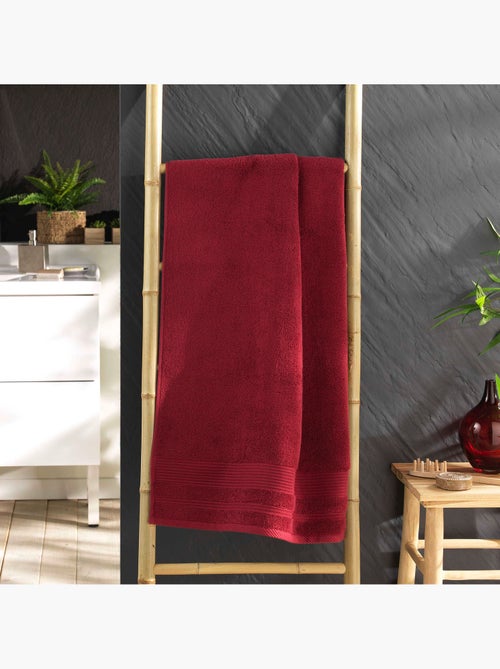 Serviette ou drap de douche 70 x 130 cm Tendresse rouge - Kiabi