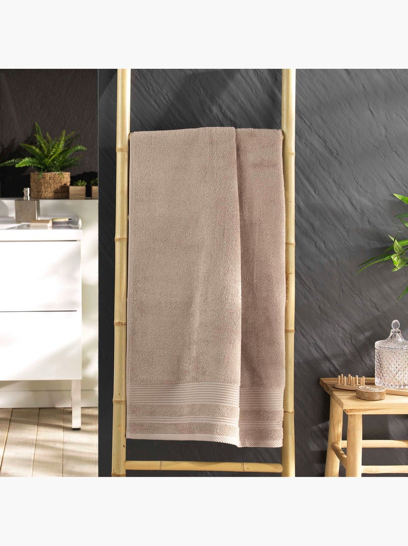 Serviette ou drap de douche 70 x 130 cm Tendresse taupe Taupe - Kiabi