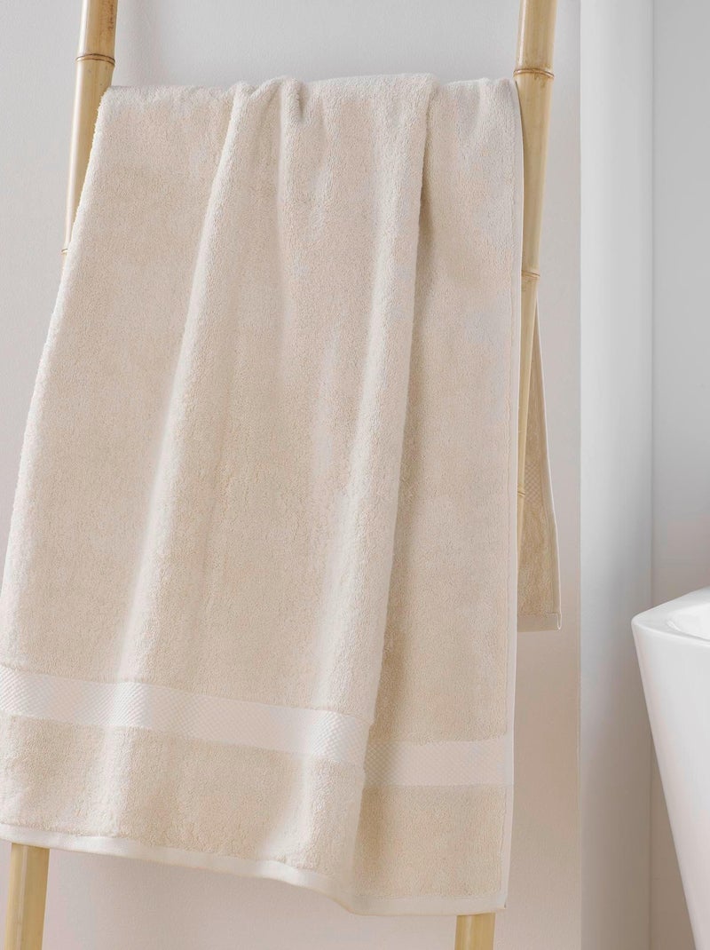 Serviette ou drap de douche Elegante Beige sable - Kiabi