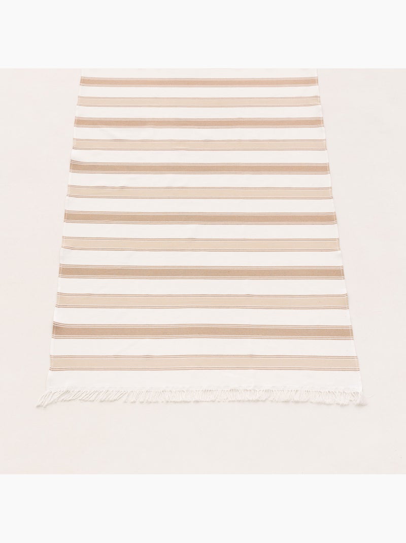 Serviette paréo de plage, tissu en relief, fouta - Gamusi. Beige - Kiabi