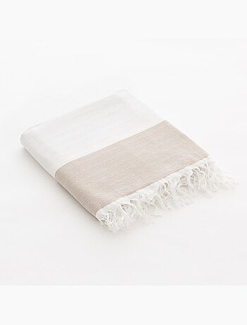 Serviette paréo de plage, tissu en relief, fouta - Gamusi.