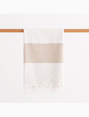 Serviette paréo de plage, tissu en relief, fouta - Gamusi.