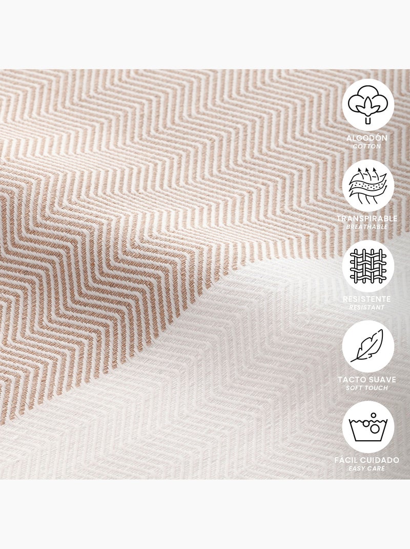 Serviette paréo de plage, tissu en relief, fouta - Gamusi. Beige - Kiabi