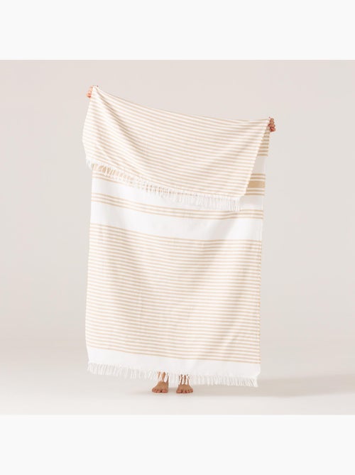 Serviette paréo de plage, tissu en relief, fouta - Gamusi. - Kiabi